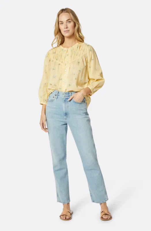 Fanning Long Sleeve Cotton Top sold by Joie