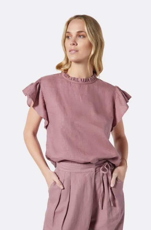 Juri Short Sleeve Linen Top sold by Joie
