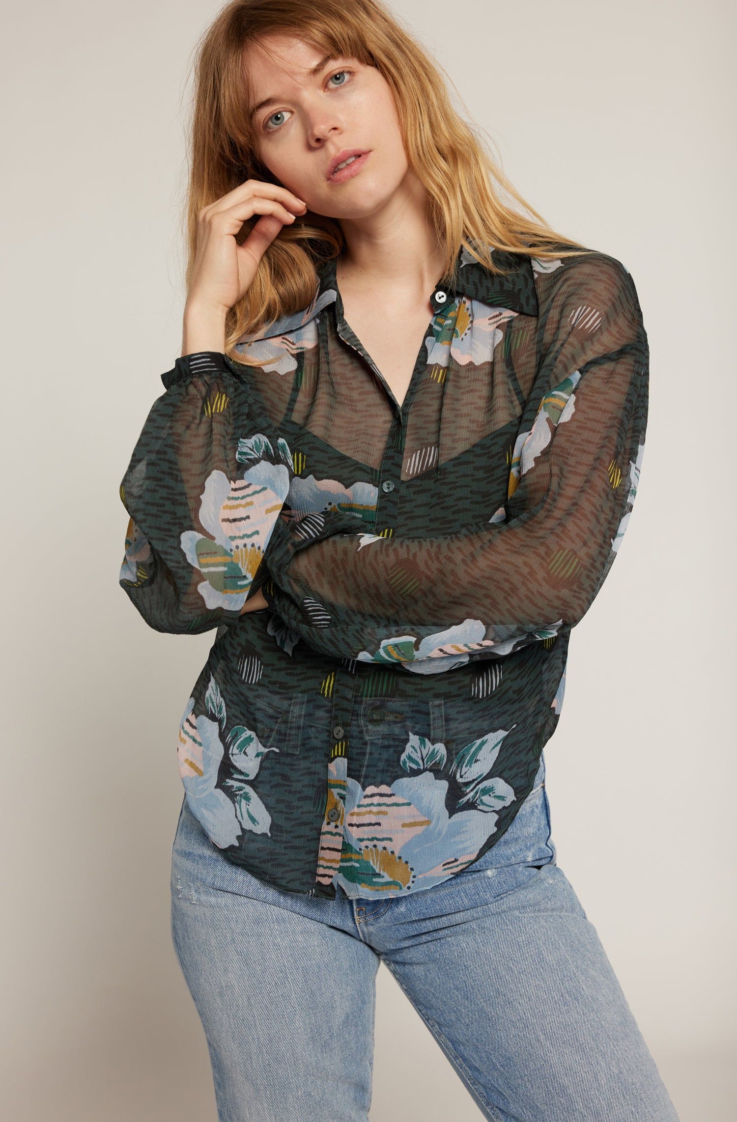 Matilda Long Sleeve Silk Top sold by Joie