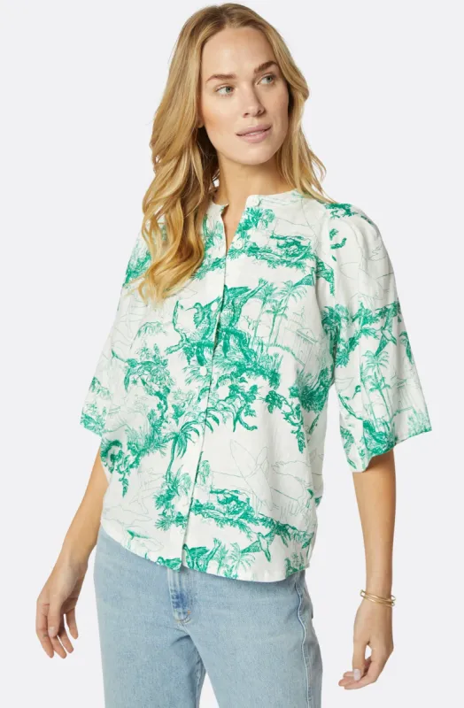 Eldridge Short Sleeve Linen Top sold by Joie