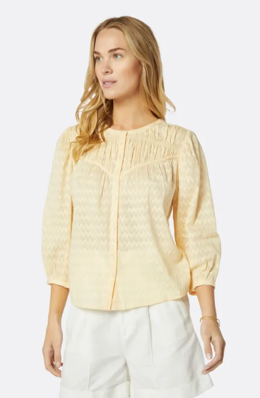 Fanning Long Sleeve Cotton Top sold by Joie