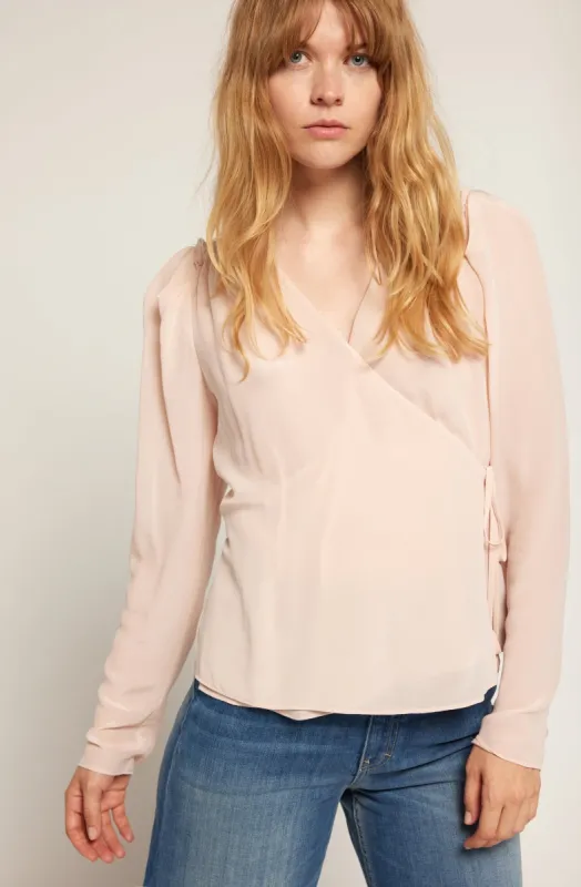 Leigh Long Sleeve Silk Top sold by Joie