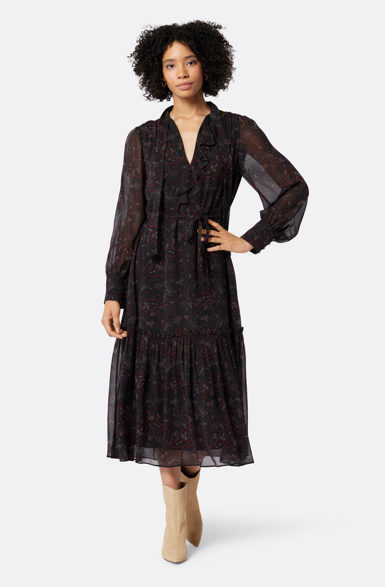 Roussel Midi Silk Dress sold by Joie