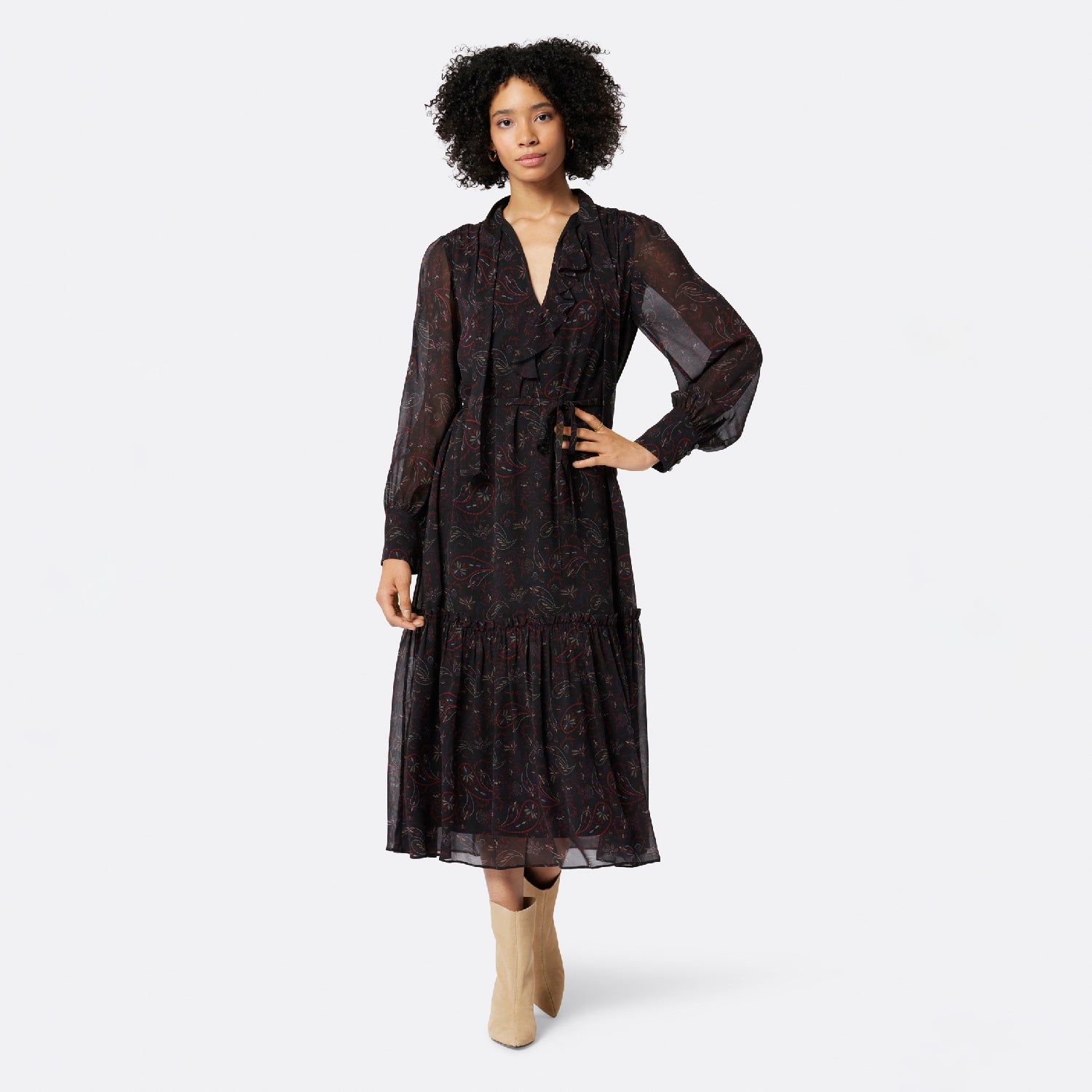 Roussel Midi Silk Dress sold by Joie product image thumbnail 7