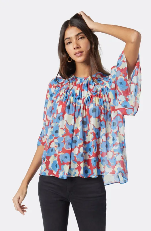 Rosalind Silk Short Sleeve Top sold by Joie