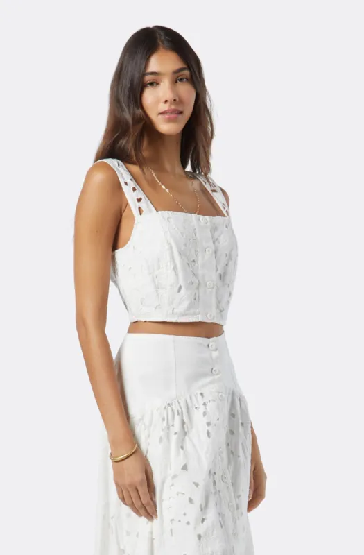 Bronsonna Crop Cotton Top sold by Joie