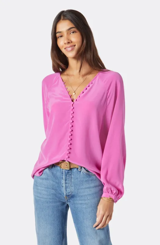 Shariana Long Sleeve Silk Top sold by Joie