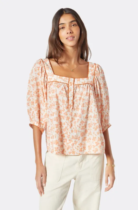 Leroye Short Sleeve Cotton Top sold by Joie