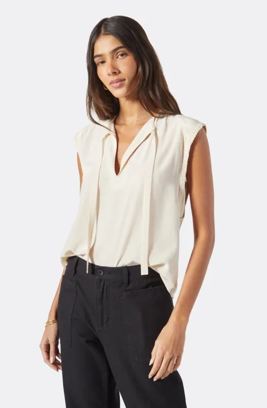Cerily Silk Short Sleeve Top sold by Joie