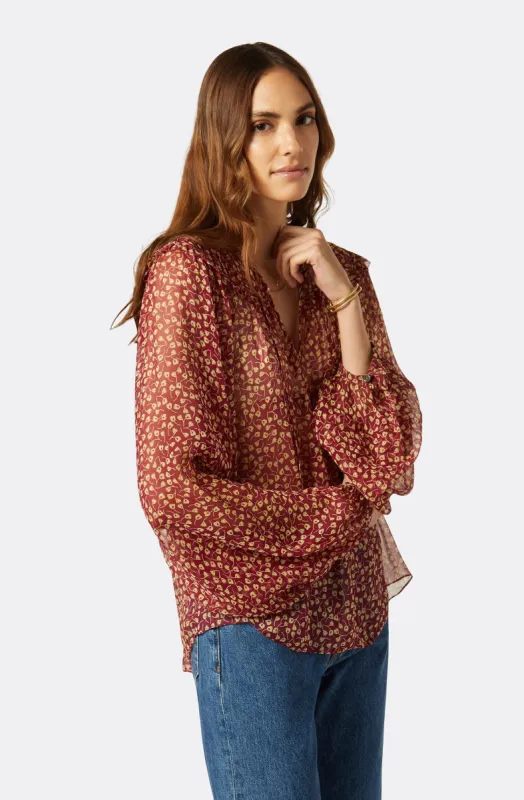 Epworth Long Sleeve Silk Top sold by Joie