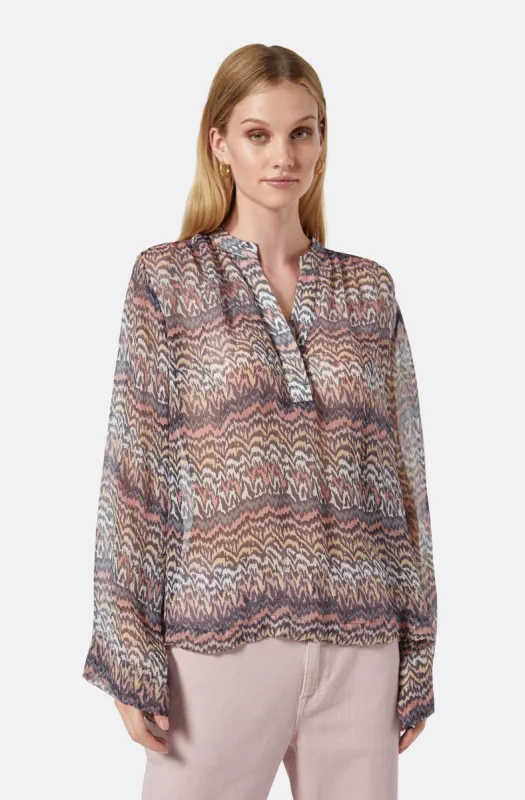 Bezona Long Sleeve Silk Top sold by Joie