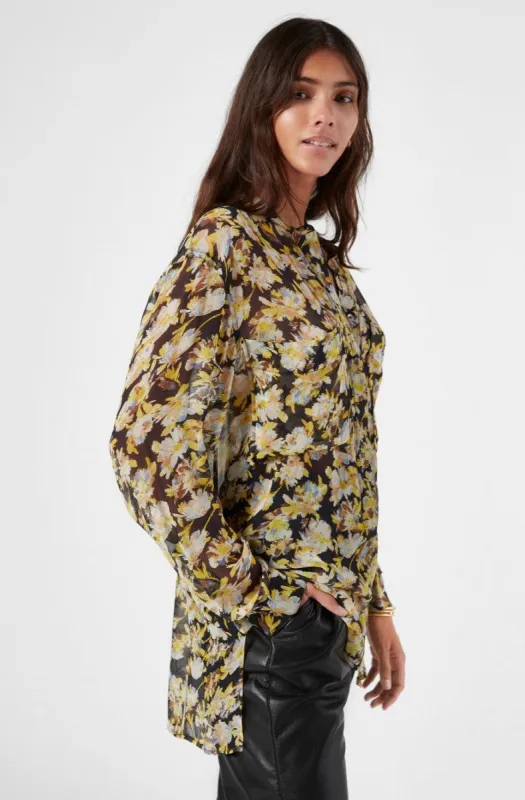 Gibson Silk Long Sleeve Top made by Joie