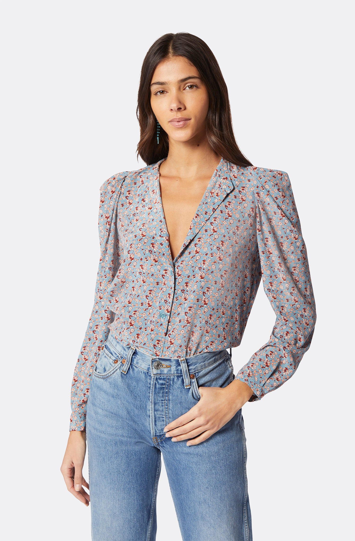 Eldridge Long Sleeve Silk Top sold by Joie