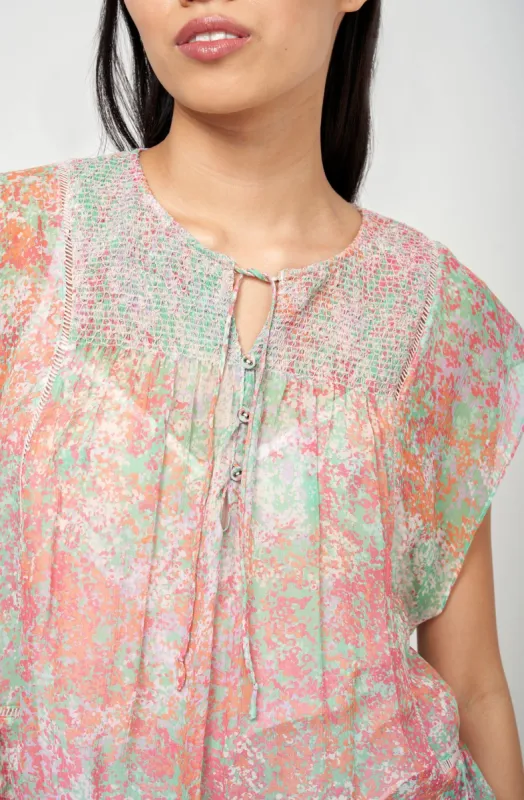 Thana Short Sleeve Silk Top sold by Joie