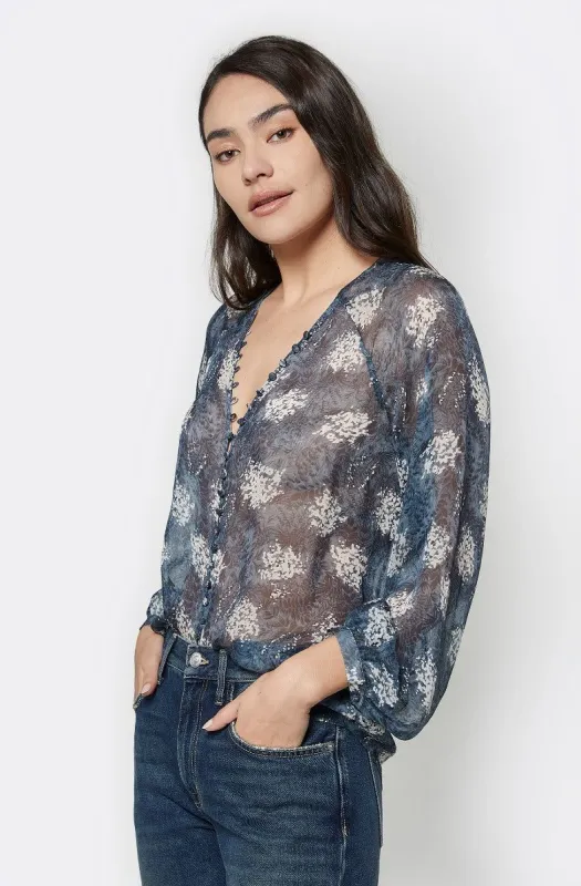 Shariana Long Sleeve Silk Top sold by Joie