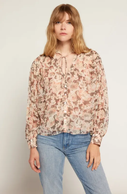 Naomi Long Sleeve Silk Top sold by Joie