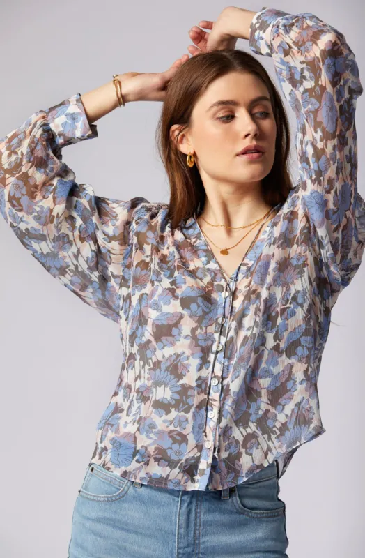 Naomi Long Sleeve Silk Top sold by Joie