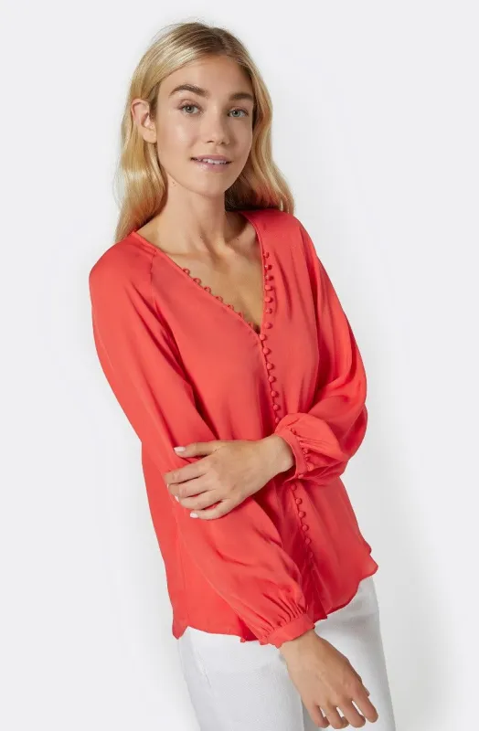 Shariana Long Sleeve Silk Top sold by Joie