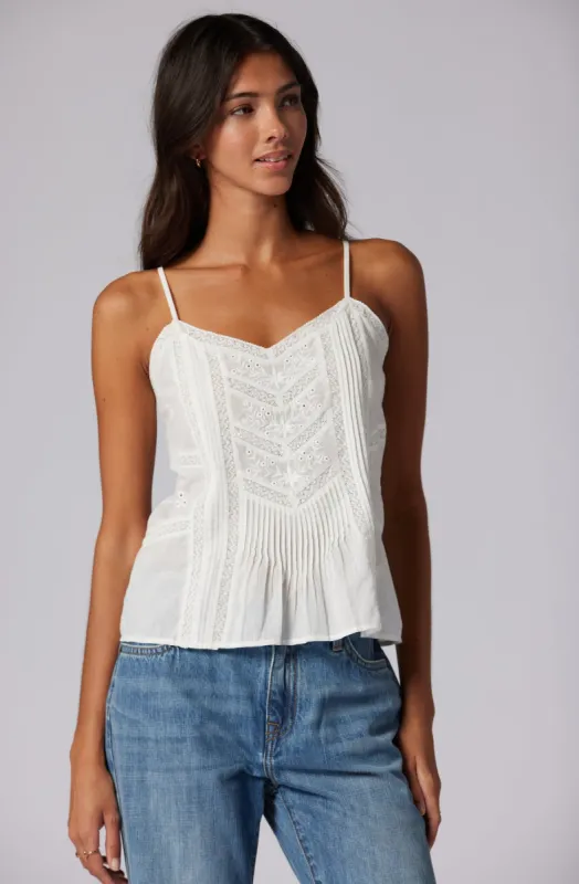 Miranda Sleeveless Cotton Top sold by Joie