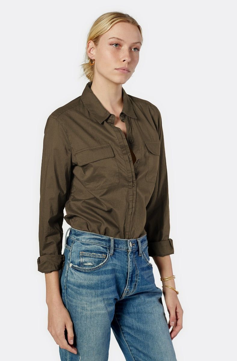 Ula Long Sleeve Cotton Top sold by Joie