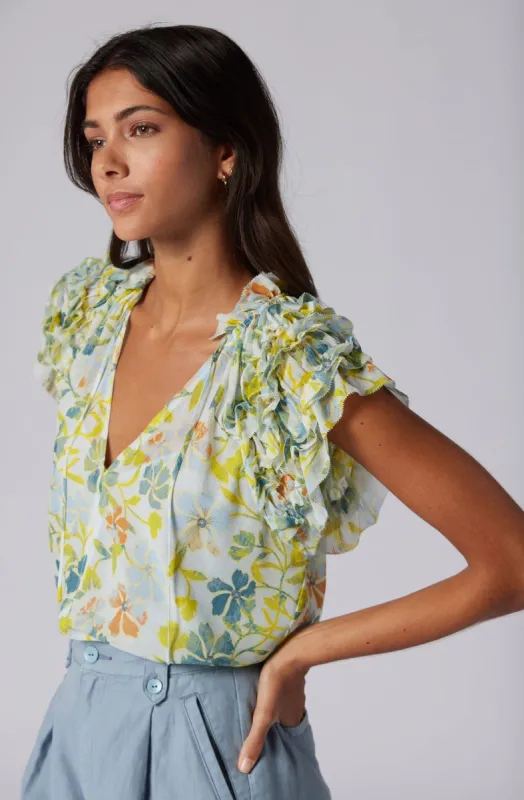 Tezza Short Sleeve Silk Top sold by Joie