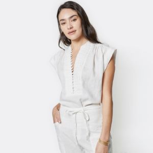 Ayon Sleeveless Linen Top sold by Joie