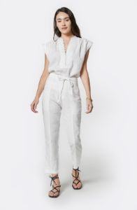 Ayon Sleeveless Linen Top sold by Joie