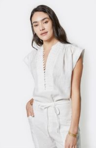 Ayon Sleeveless Linen Top sold by Joie