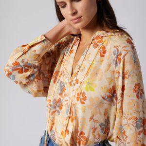 Daisy Long Sleeve Silk Top sold by Joie
