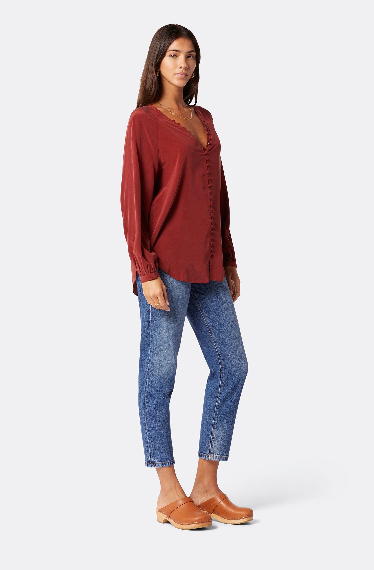 Shariana Long Sleeve Silk Top sold by Joie product image thumbnail 5