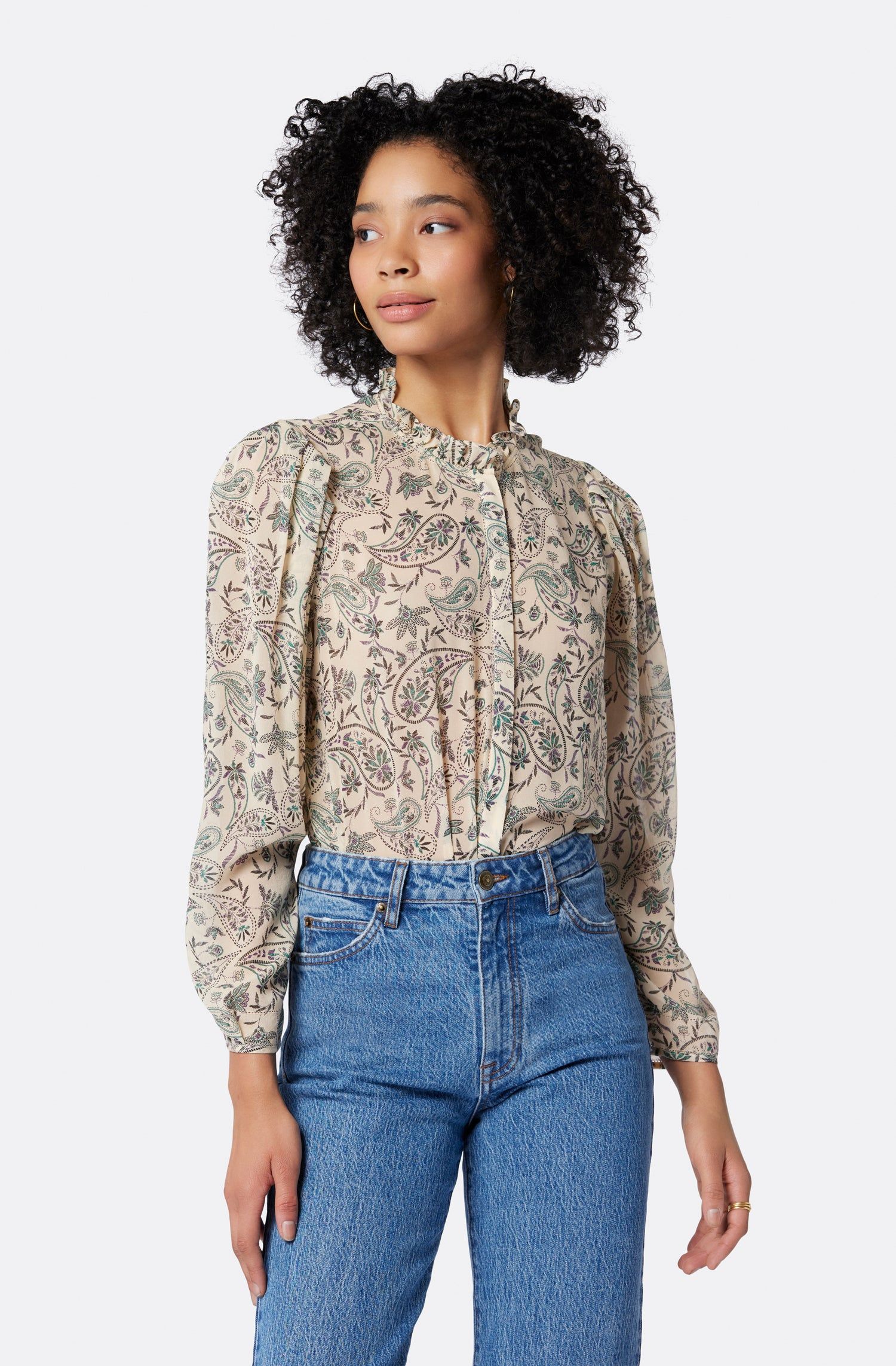 Delancey Long Sleeve Silk Top sold by Joie