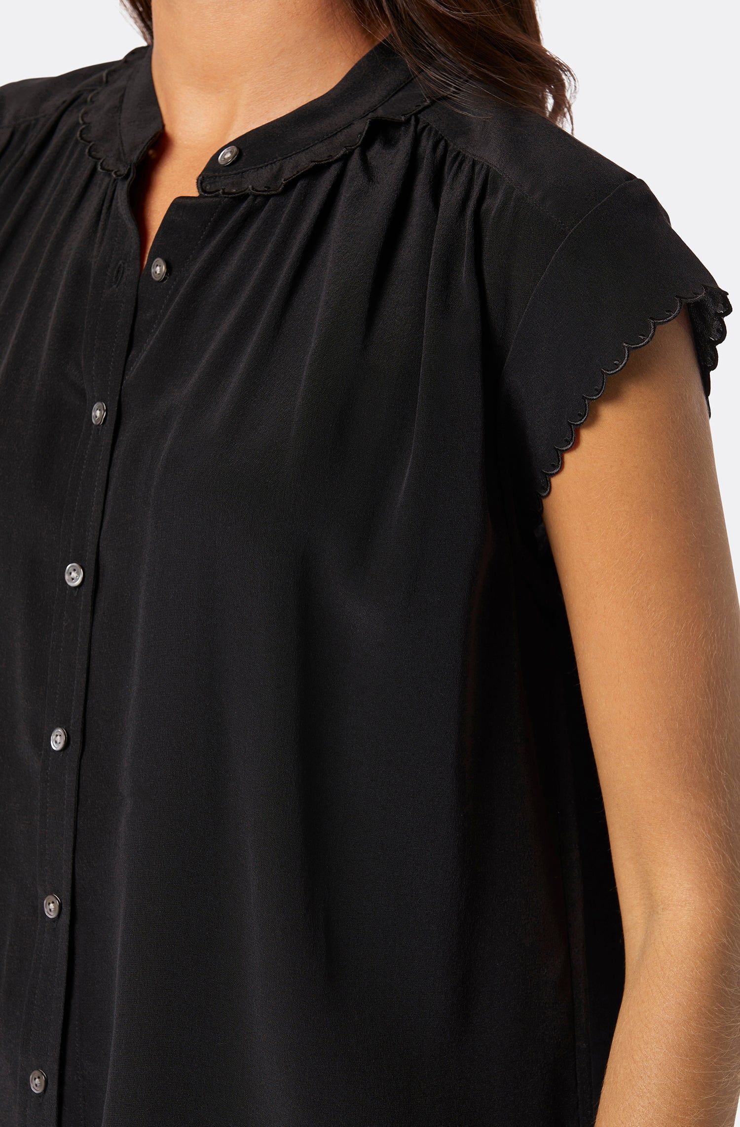 Calais Short Sleeve Silk Top sold by Joie product image thumbnail 4