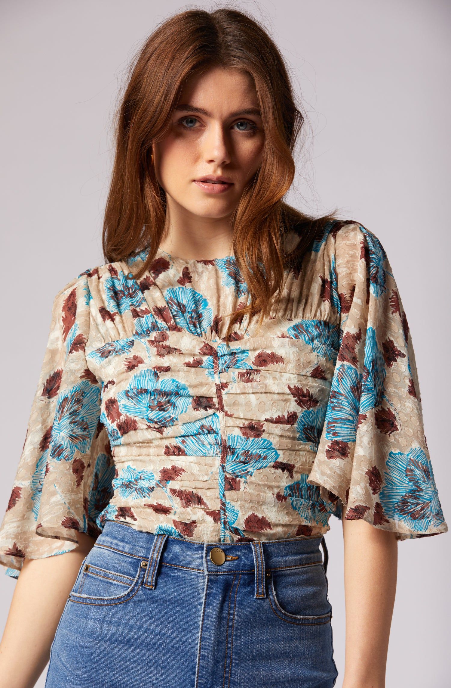 Foster Short Sleeve Silk Top sold by Joie