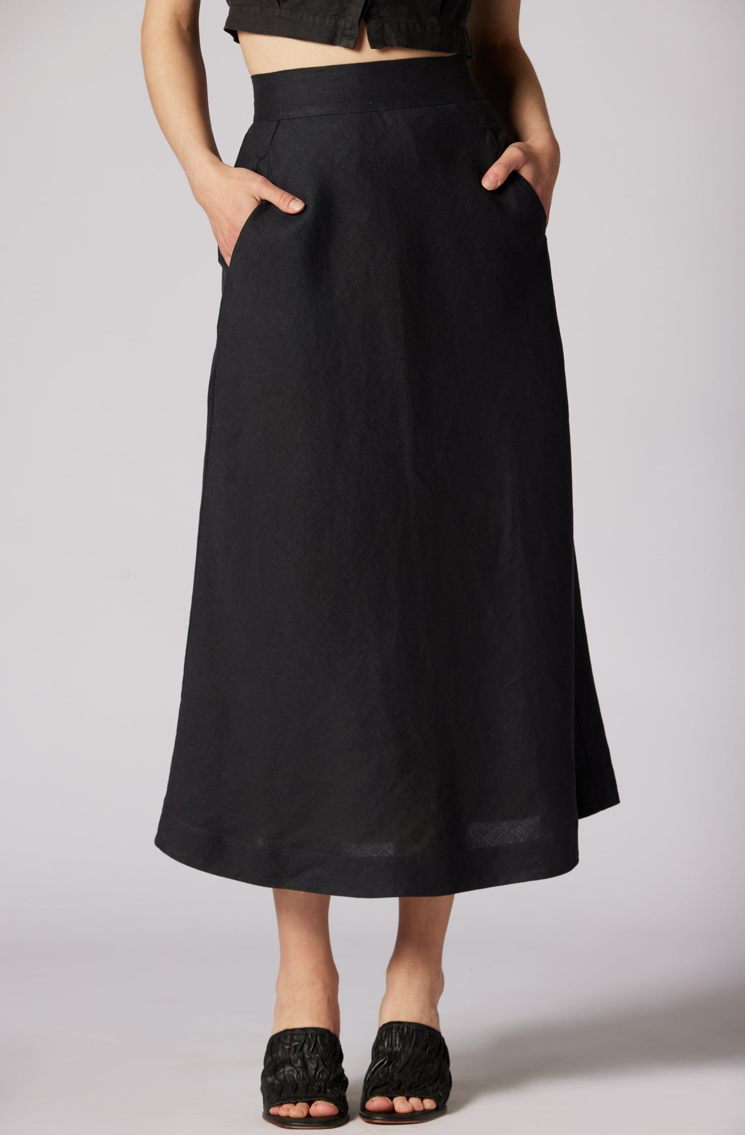 Aryanna Midi Linen Skirt sold by Joie