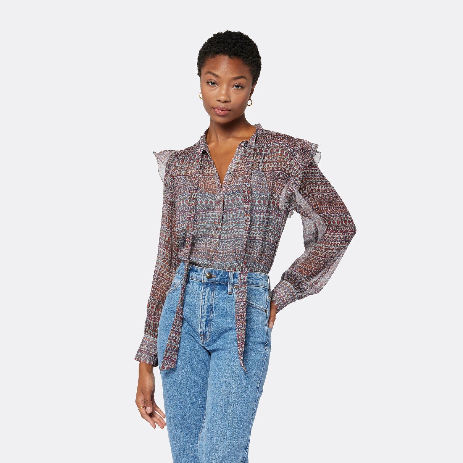 Eloise Long Sleeve Silk Top sold by Joie product image thumbnail 7