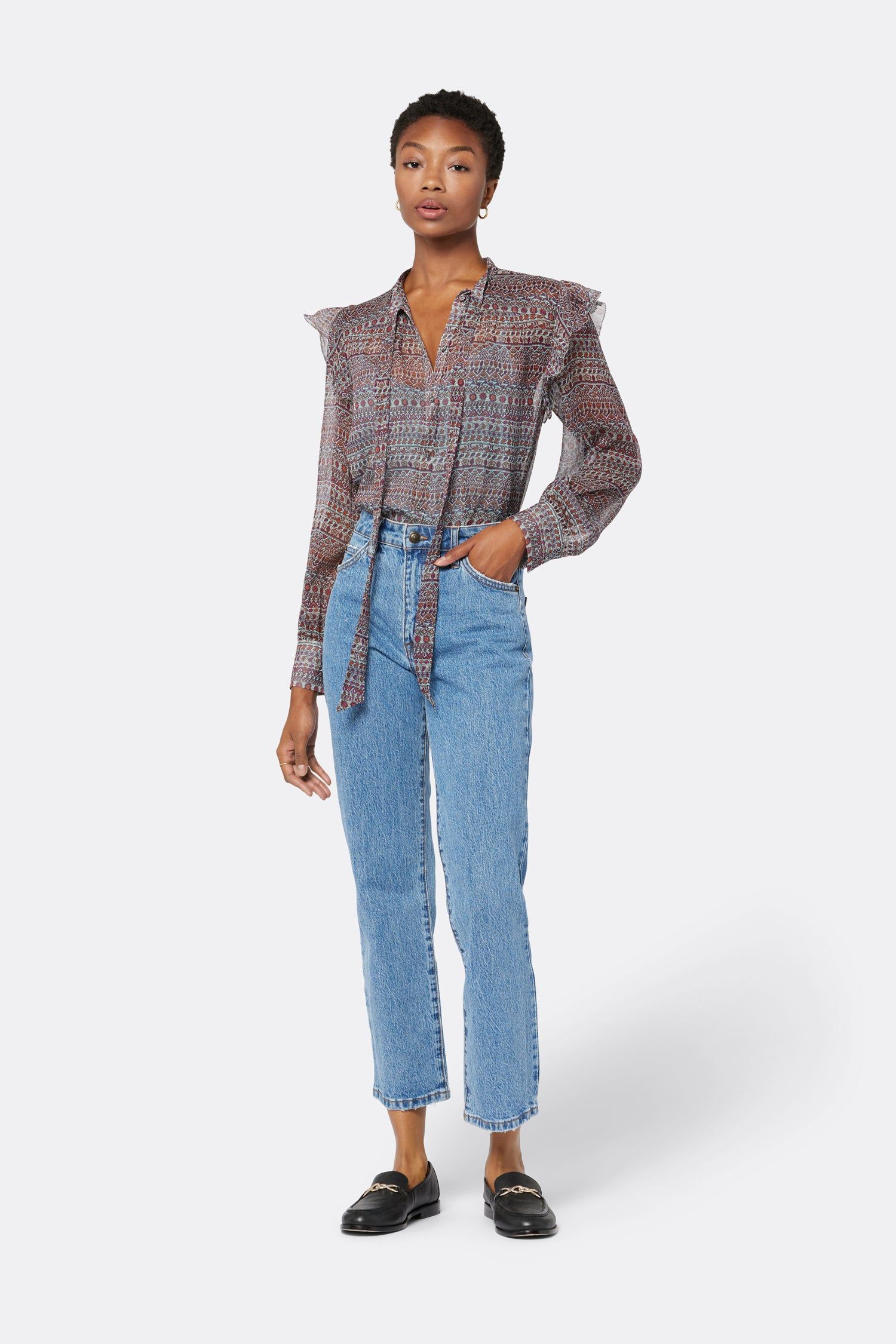 Eloise Long Sleeve Silk Top sold by Joie product image thumbnail 2