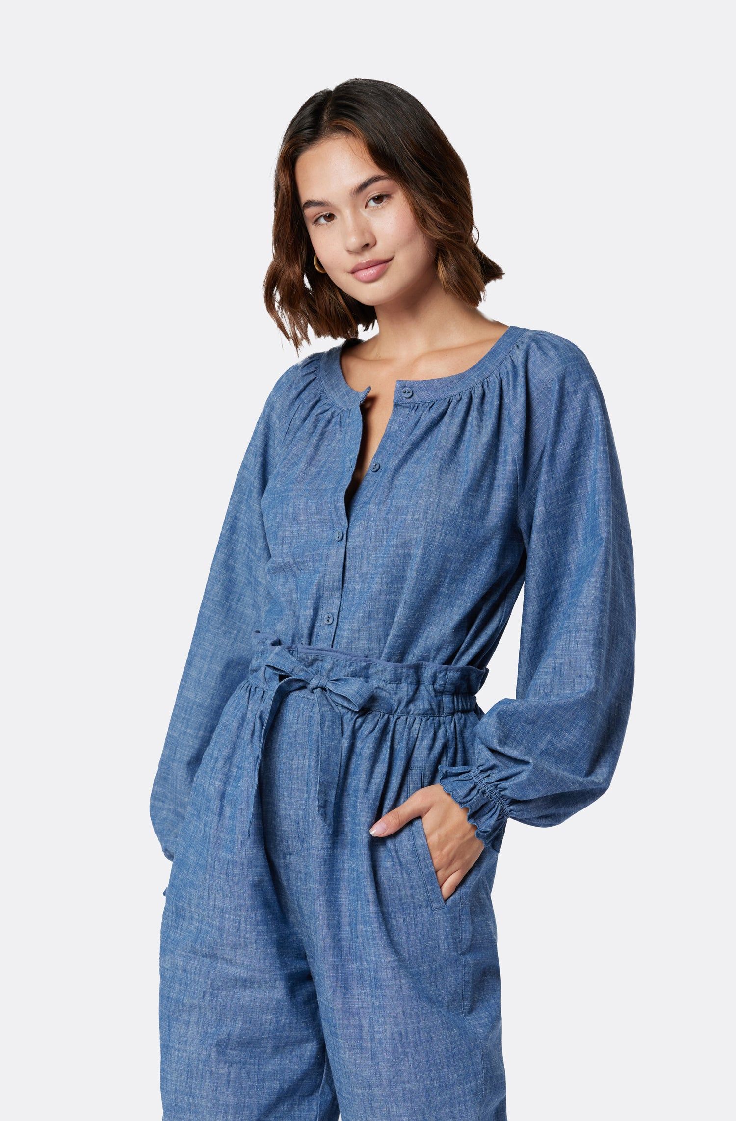 Moneta Long Sleeve Cotton Top sold by Joie