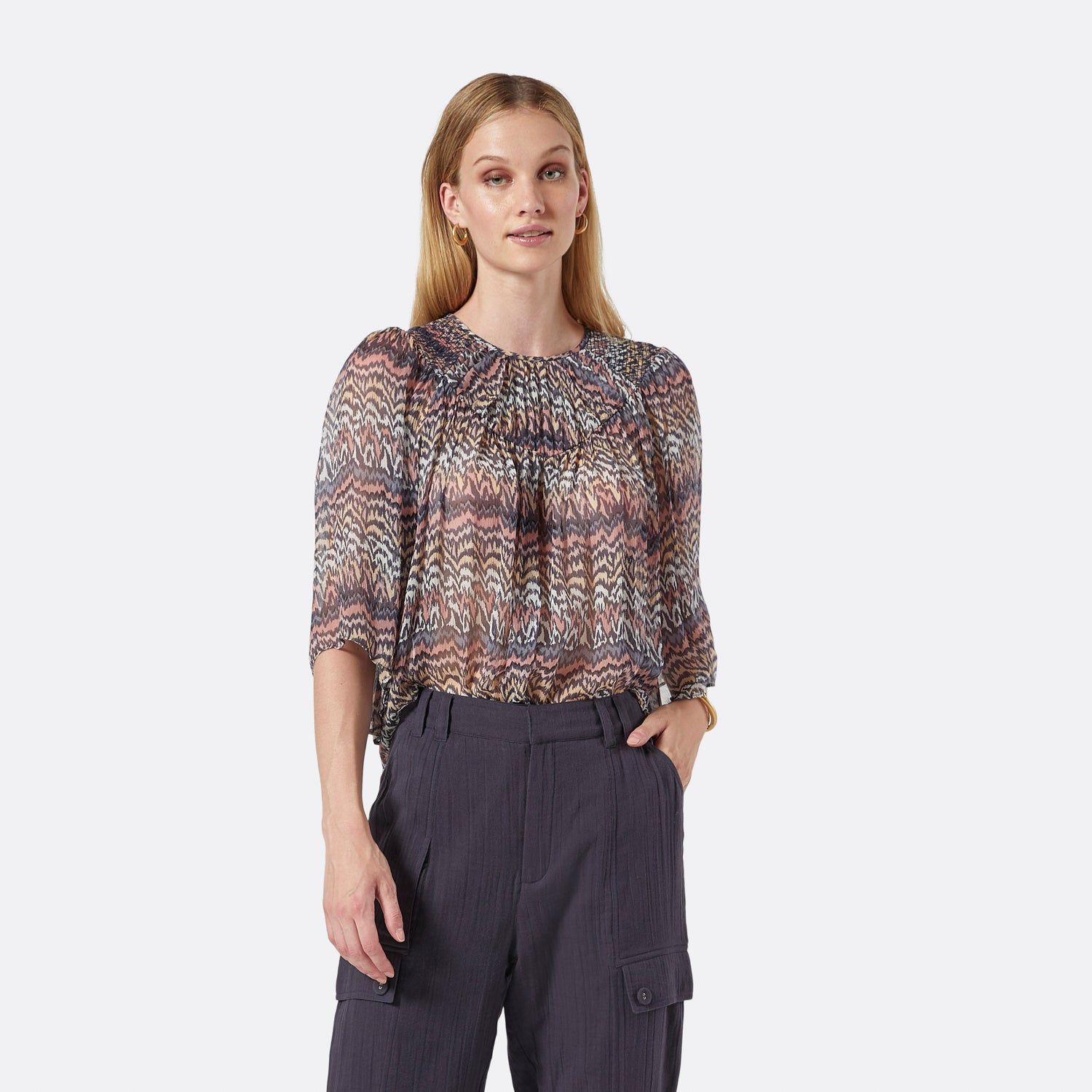 Rosalind Short Sleeve Silk Top sold by Joie product image thumbnail 6