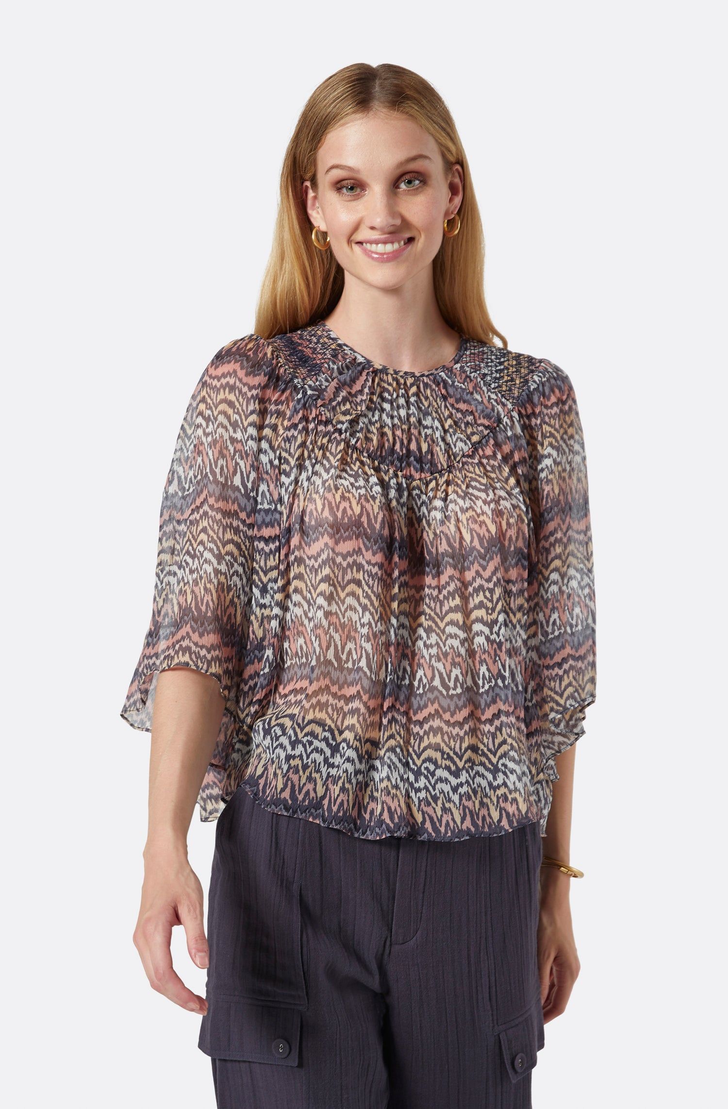 Rosalind Short Sleeve Silk Top sold by Joie