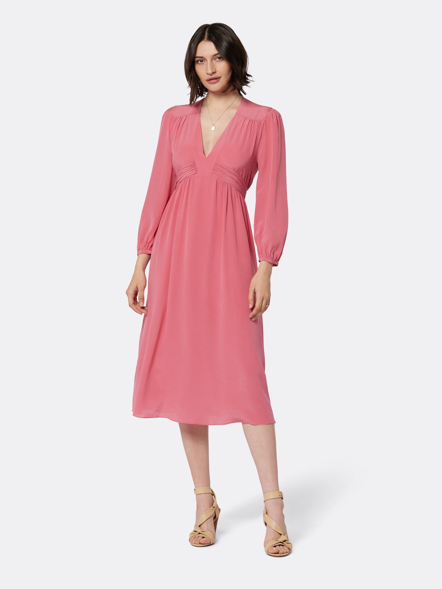 Kaz Midi Silk Dress sold by Joie