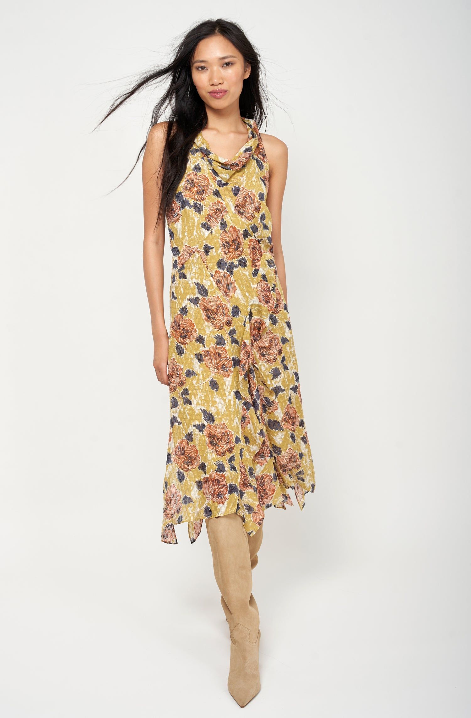 Minnie Silk Midi Dress sold by Joie