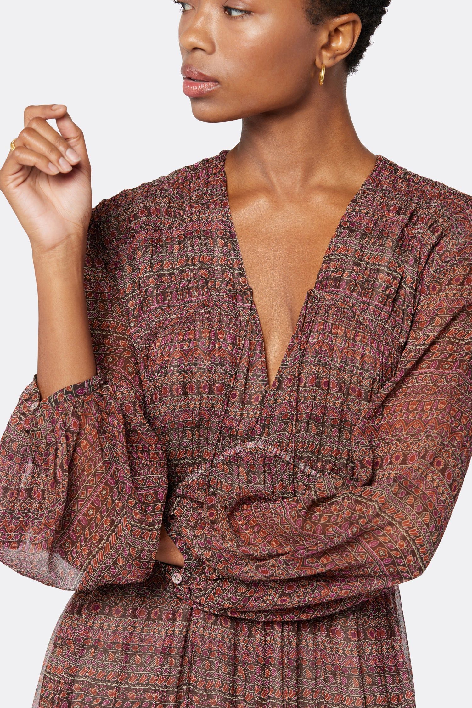 Alquina Midi Silk Dress sold by Joie product image thumbnail 3