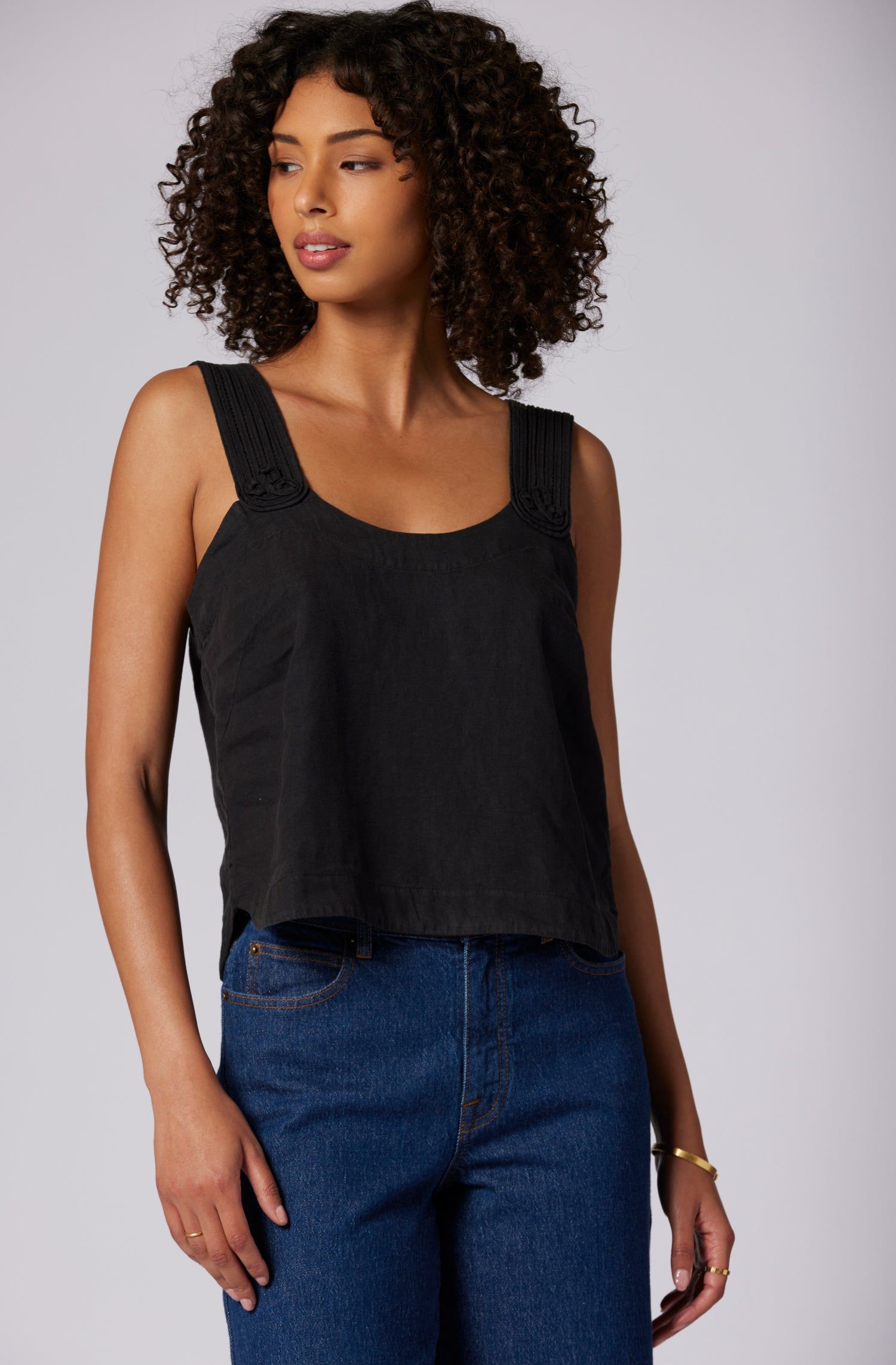 Paisley Sleeveless Linen Top sold by Joie