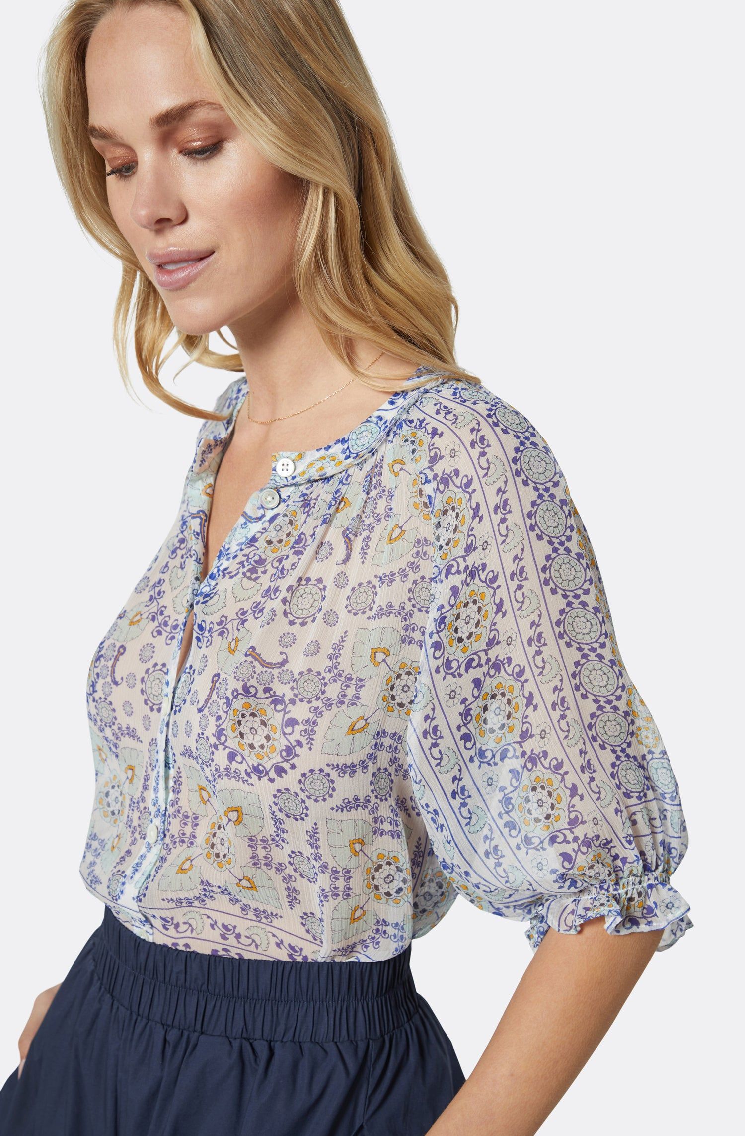 Moneta Short Sleeve Silk Top sold by Joie product image thumbnail 3