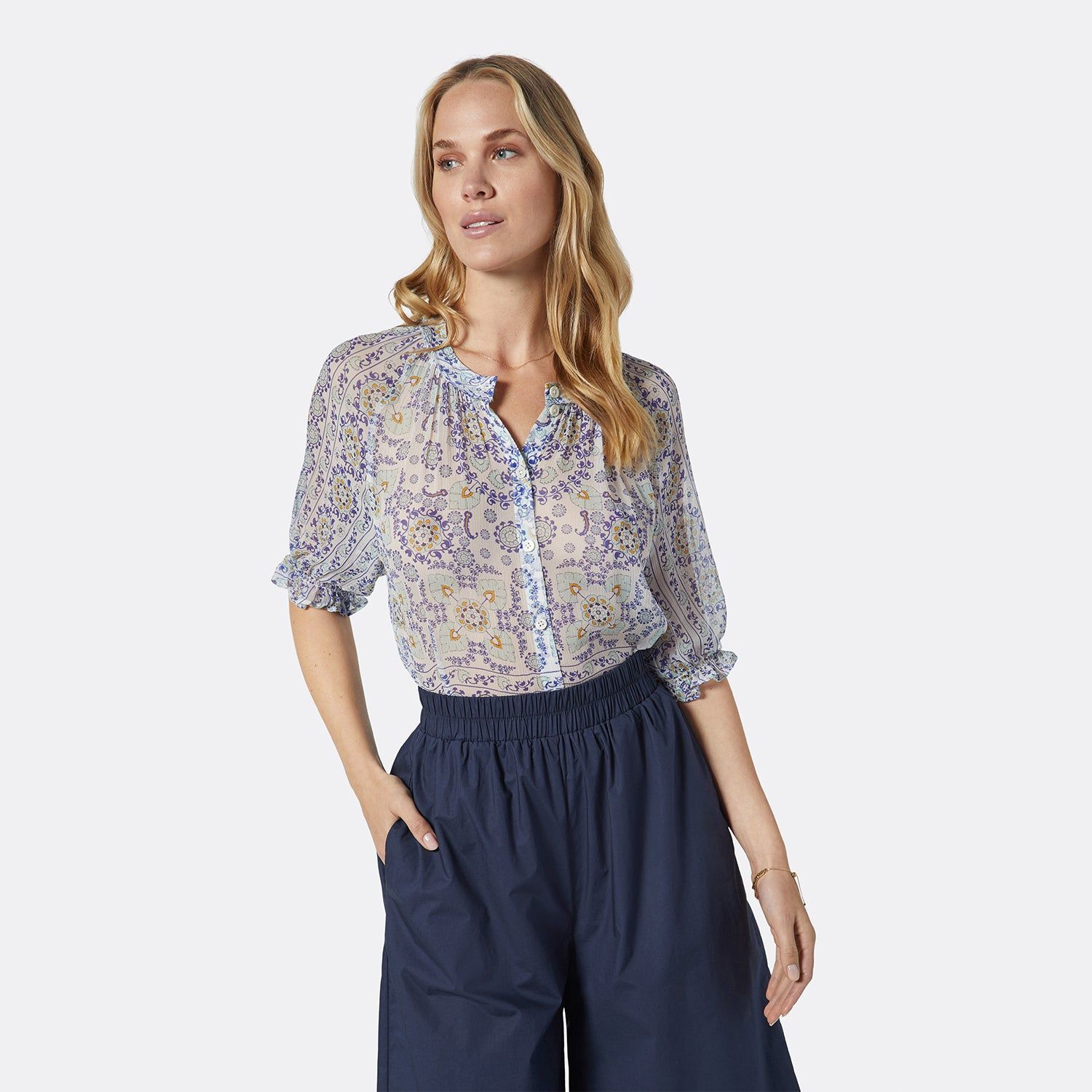 Moneta Short Sleeve Silk Top sold by Joie product image thumbnail 6