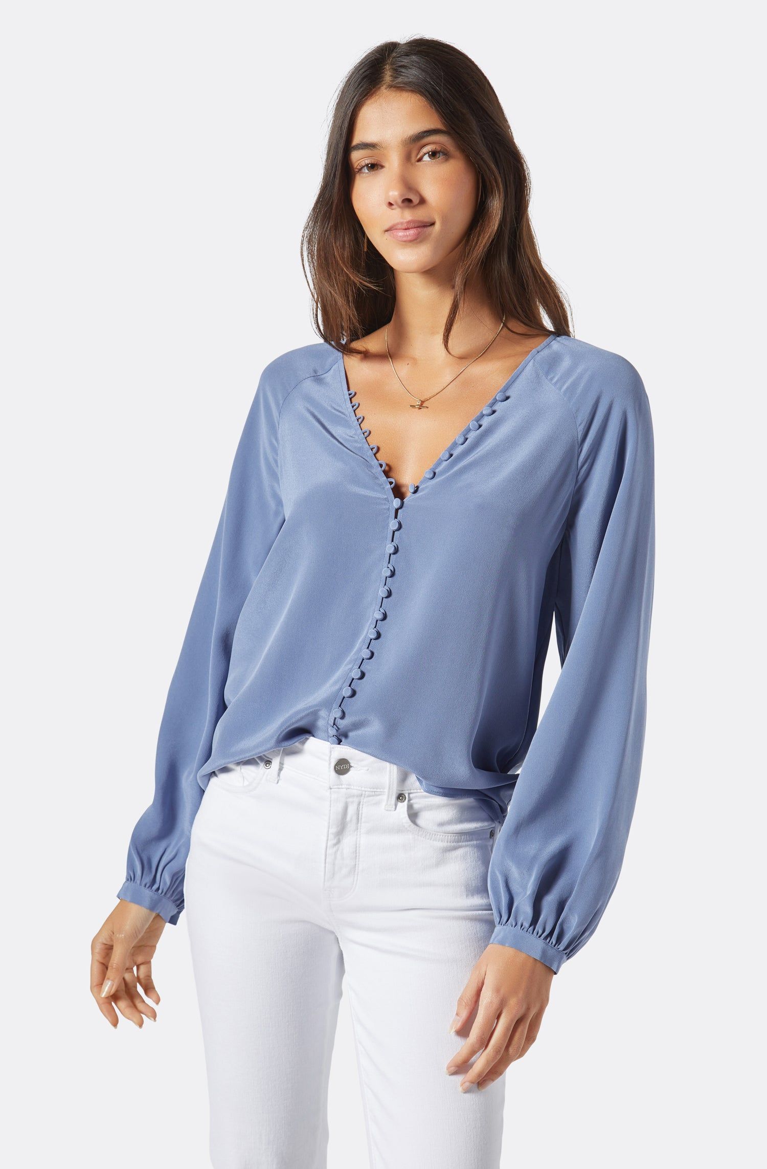 Shariana Long Sleeve Silk Top sold by Joie