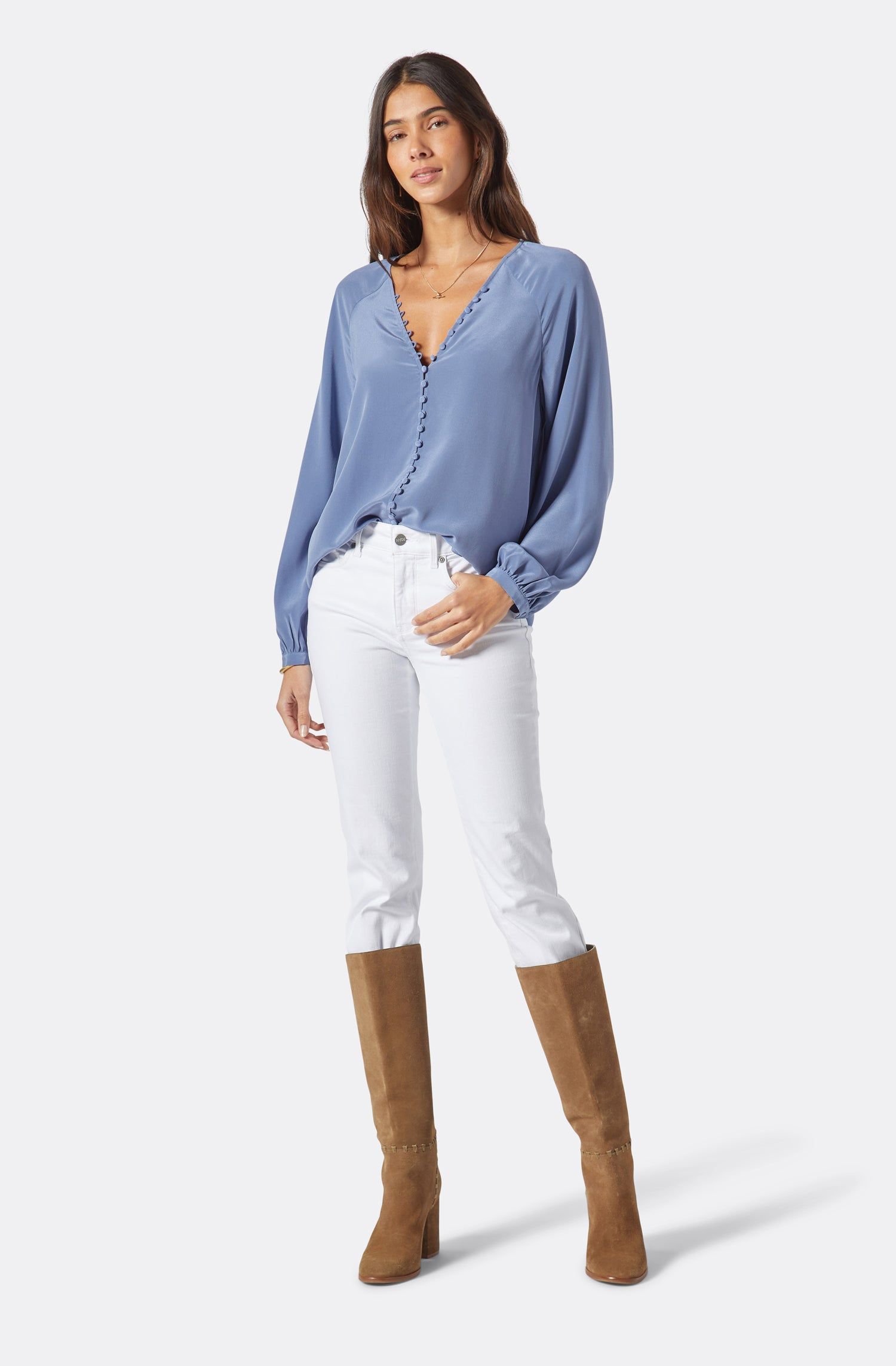 Shariana Long Sleeve Silk Top sold by Joie product image thumbnail 2