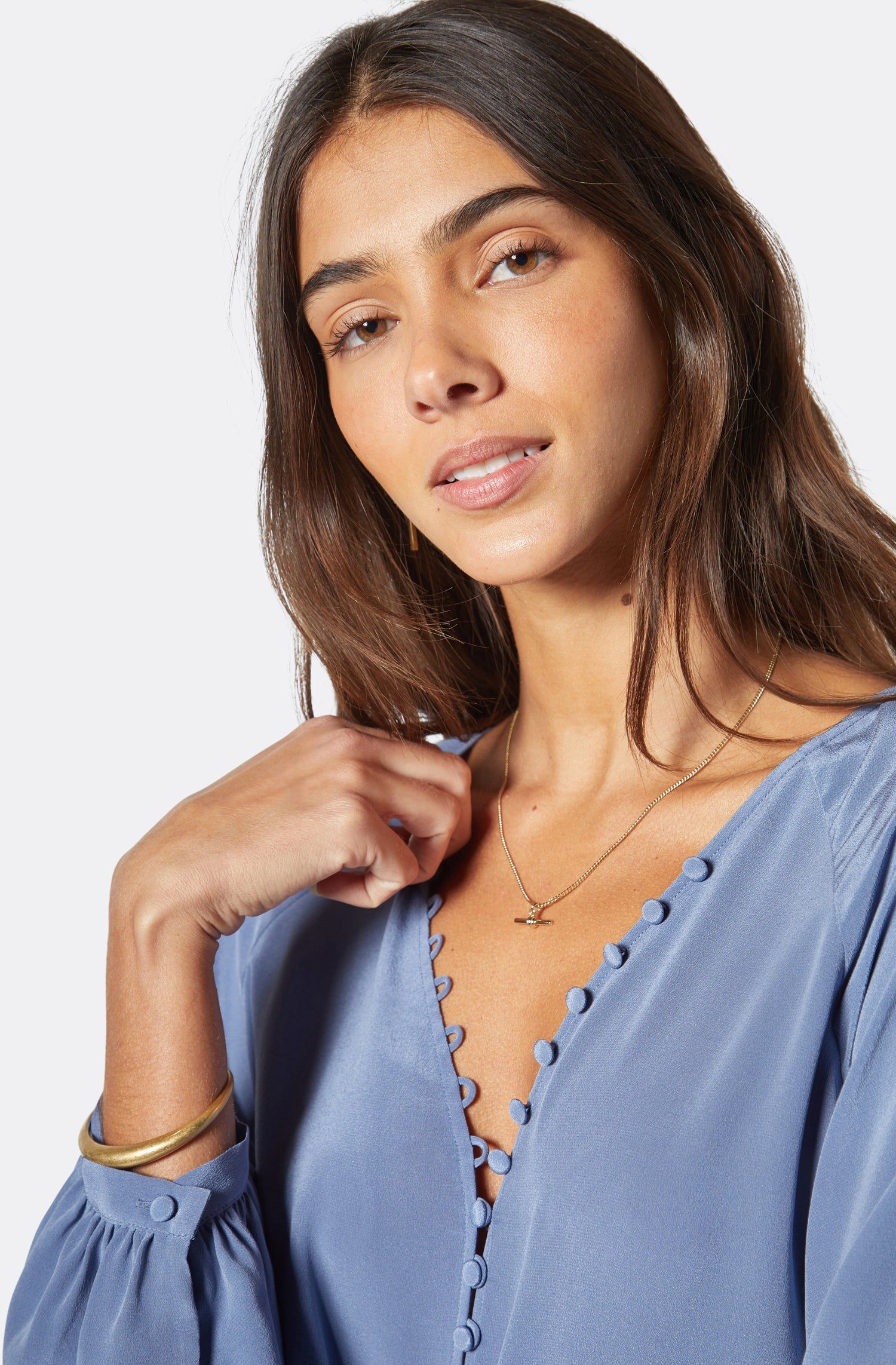 Shariana Long Sleeve Silk Top sold by Joie product image thumbnail 4