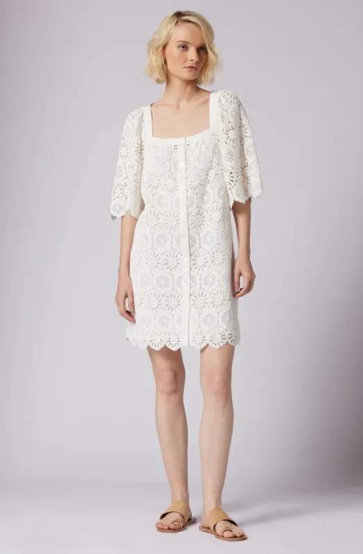 Leona Mini Crochet Cotton Dress sold by Joie