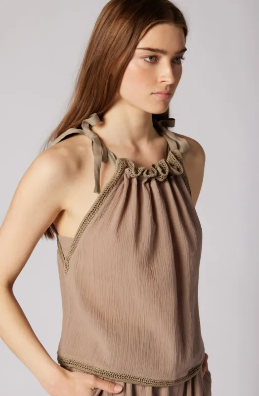 Aurelia Sleeveless Cotton Top sold by Joie